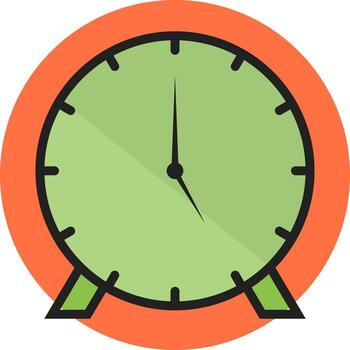 Clock Line Filled Icon vector