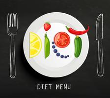 El concepto de dieta. vector