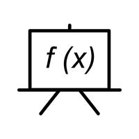 Icono de línea de fórmula negro vector
