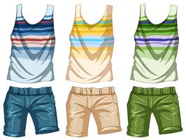 Fashion design for tanktop and shorts vector