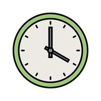 Clock Line Filled Icon vector