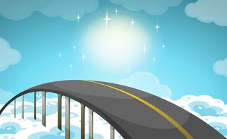 Road over the sky vector