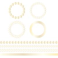 Moroccan circle frames and border patterns vector