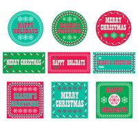 retro holiday gift labels vector