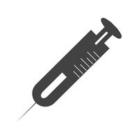 Syringe Glyph Black Icon vector