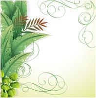 A white paper with green plants vector