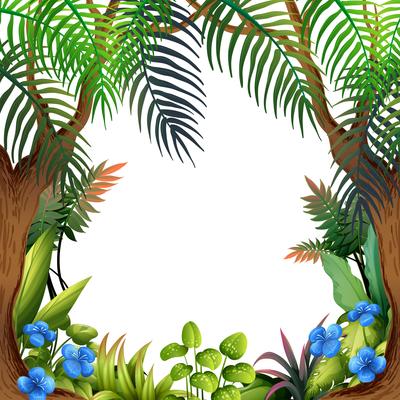 A Beautiful Forest and Flower Template