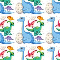 A dinosaur seamless pattern vector