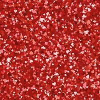 Bright red glitter texture. Shimmer hearts love background. vector