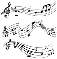 Seamless design with music notes vector