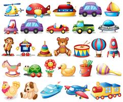 Collection of toys vector