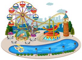 A Map of Fun Fair vector