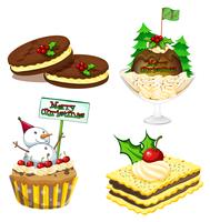 Four desserts for christmas