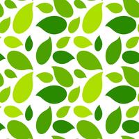 Green leaf seamless pattern