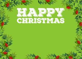 Happy Christmas sign with mistletoes vector