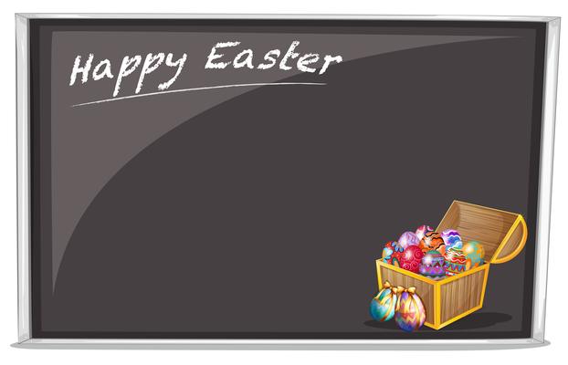 A board with a Happy Easter Greeting 