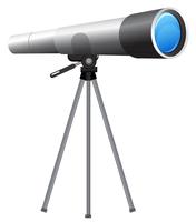 Telescope on white background vector