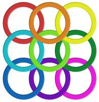 Patrón de anillo colorido vector
