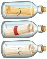 Letter in Bottle on white Background vector