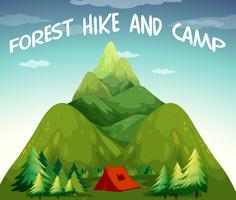 Hiking campsite vector