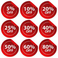 Discount stickers vector