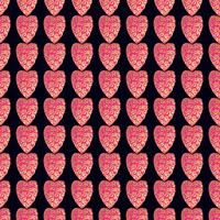 Seamless gold pattern with hearts.  vector