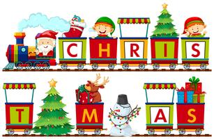 A set of Christmas elements vector