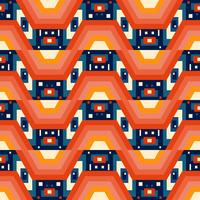 Retro different seamless patterns tiling. 
