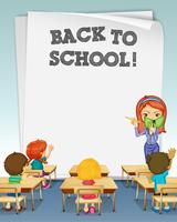 back to school paper template vector