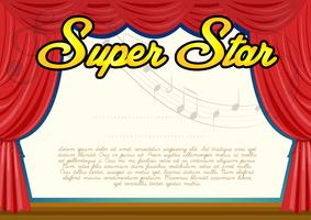 Certification template for super star vector