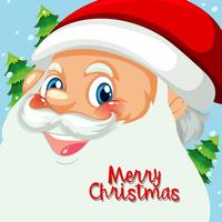 Happy santa face template vector