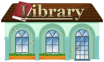 A library on white background vector