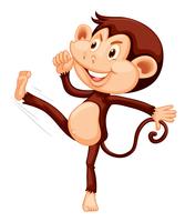 A happy monkey on white backgroung vector