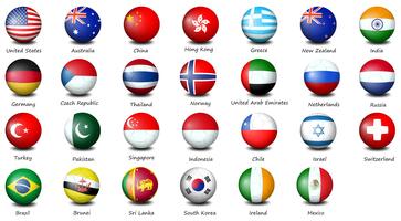 Flag icons vector
