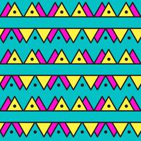 Seamless vintage abstract pattern with triangles in the style of 80 s.  vector