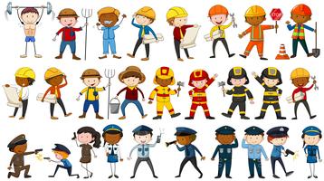 Set of people in different occupations vector