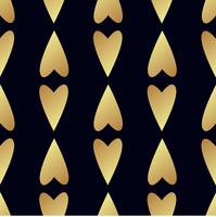 Patrón oro transparente con corazones. vector