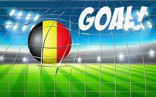 Belgium soccer ball goal concept vector
