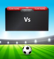 A football scoreboard template vector