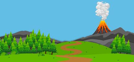 Volcano Background Vector Art, Icons, and Graphics for Free Download