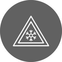 Vector Risk of ice Road Sign Icon