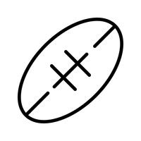 Icono de Rugby Vector Illustration