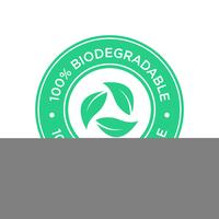 Icono 100% biodegradable y compostable. vector