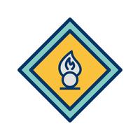 Vector Oxidizing agent Road Sign Icon