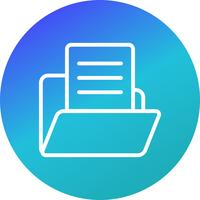 Vector Document in Folder Icon