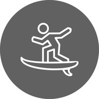 Icono de surf ilustración vectorial vector