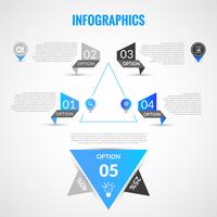 Paper infographics template vector