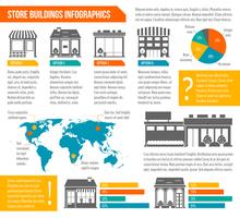 Store building infographic vector