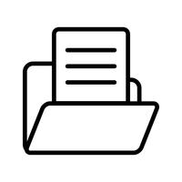 Vector Document in Folder Icon