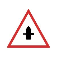 Vector Minor Cross Road Sign Icon